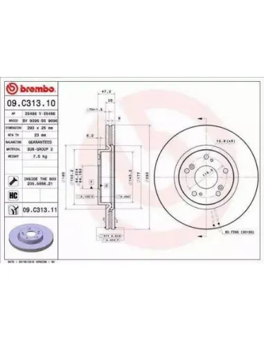 09.C313.11 Disco de freno Brembo