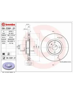 09.C391.21 Disco de freno Brembo