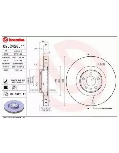 09.C426.11 Disco de freno Brembo