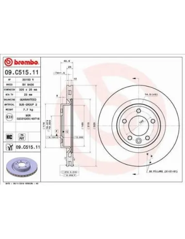 09.C515.11 Disco de freno Brembo