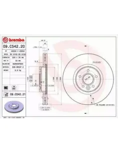 09.C542.21 Disco de freno Brembo