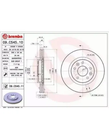 09.C545.11 Disco de freno Brembo