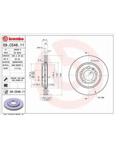 09.C548.11 Disco de freno Brembo