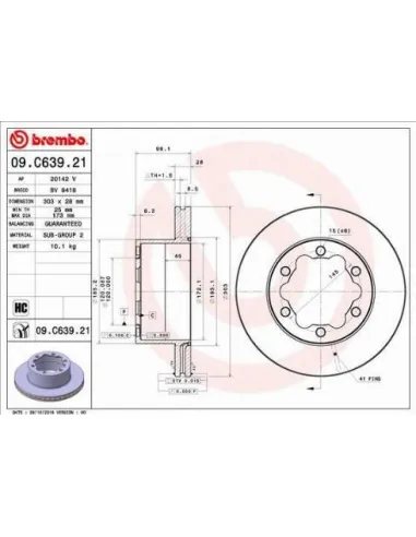 09.C639.21 Disco de freno Brembo