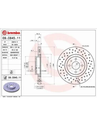 09.C645.11 Disco de freno Brembo