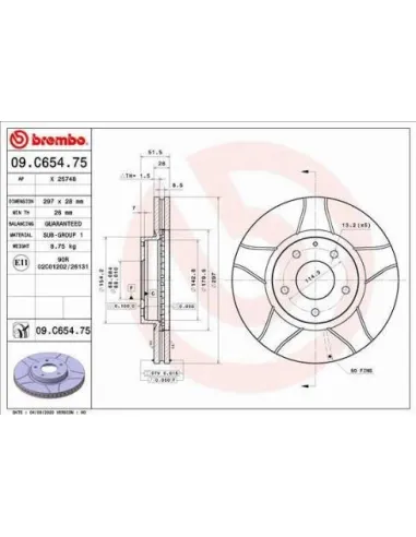 09C65475 Disco de freno Brembo