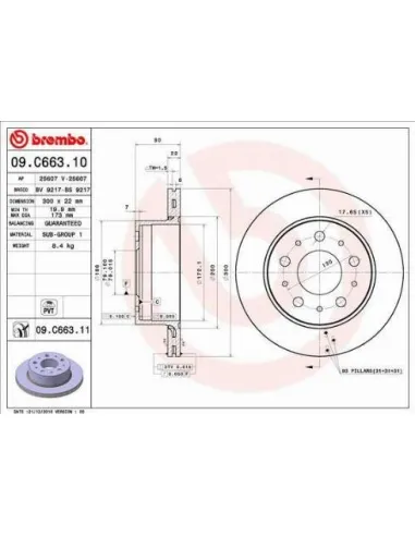 09.C663.11 Disco de freno Brembo