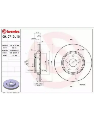 09.C710.11 Disco de freno Brembo