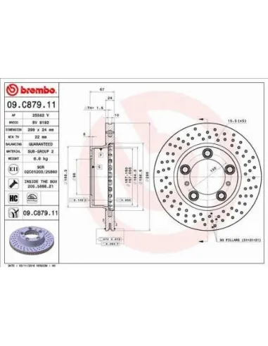 09.C879.11 Disco de freno Brembo