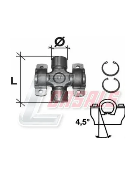 CRUCETA 57.50X164.00mm