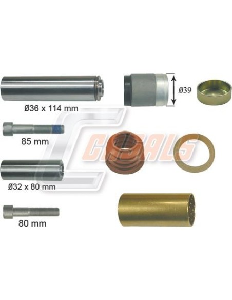 Kit de reparación de pinza de freno MAN K001915 - K028451 KIT DE Reparacion Guias Y Cierre