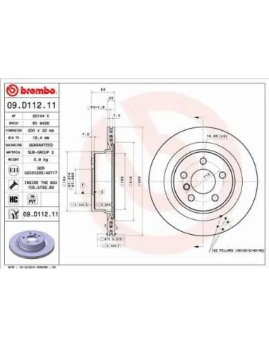 09.D112.11 Disco de freno Brembo