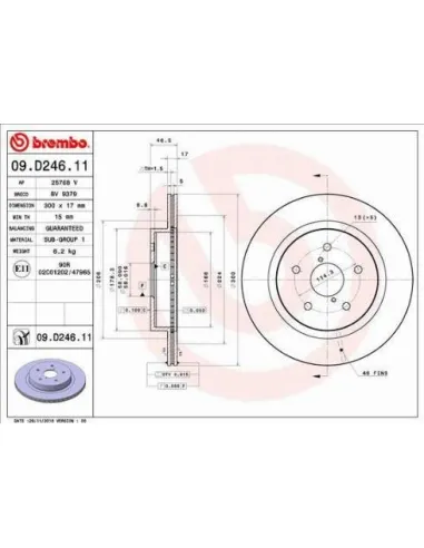 09.D246.11 Disco de freno Brembo