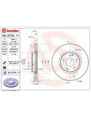 09.D724.11 Disco de freno Brembo