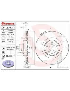 09.D936.11 Disco de freno Brembo