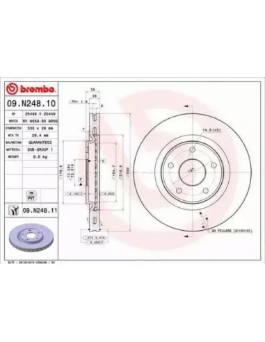 09.N248.11 Disco de freno Brembo