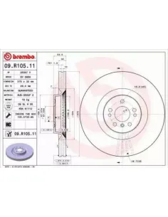 09.R105.11 Disco de freno Brembo