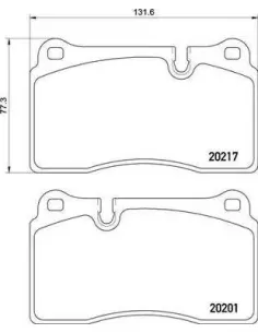 P02002 Juego de pastillas de freno Brembo