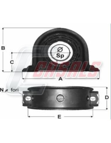 SOPORTE TRANSMISION 35X17X60X168