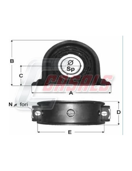 Soporte de transmisión IVECO DAF RENAULT CASALS ST1