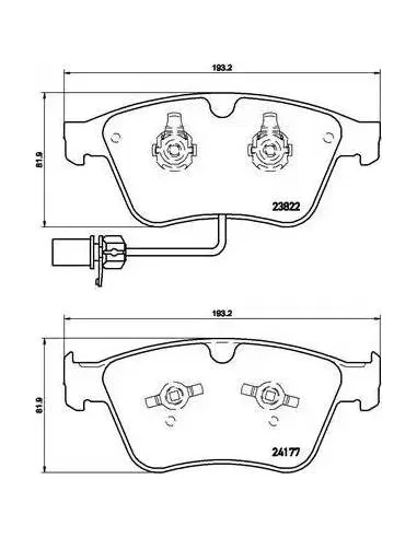 Juego de pastillas de freno Brembo P 05 003