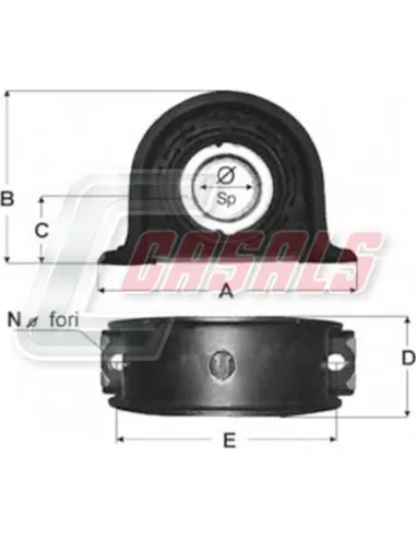 SOPORTE TRANSMISION 45X27X69X184