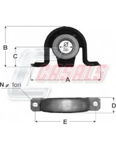 SOPORTE TRANSMISION 45X17X71.5X190