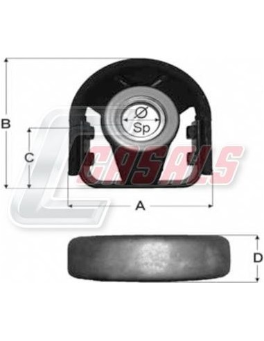 SOPORTE TRANSMISION 45X19X88