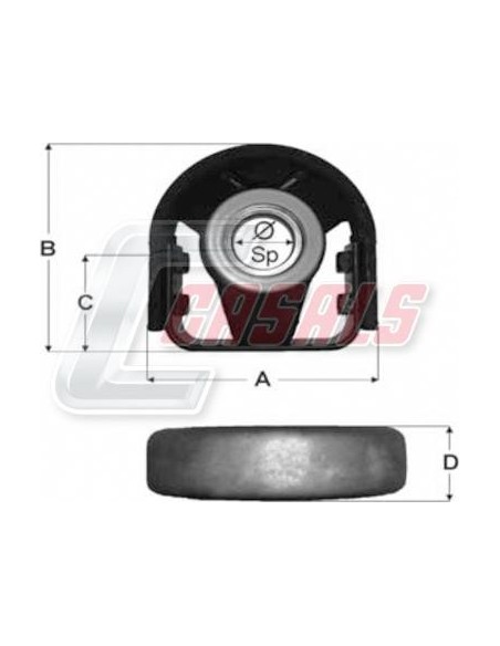 SOPORTE TRANSMISION 45X19X88