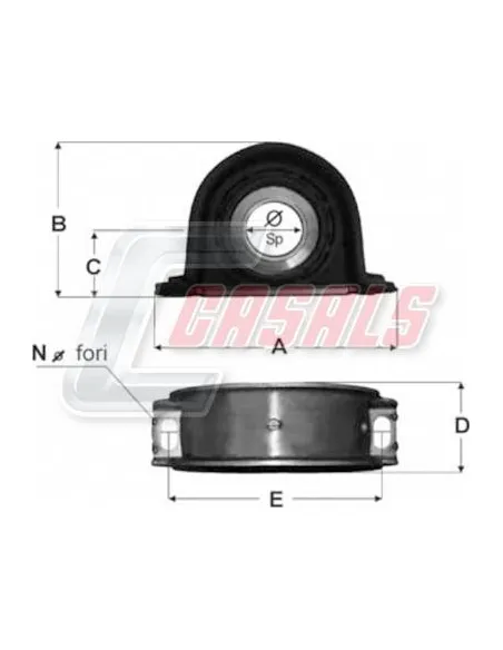 SOPORTE TRANSMISION 45X19X58X166.5  ST17