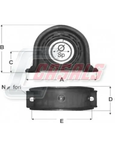 SOPORTE TRANSMISION 50X20X73X193