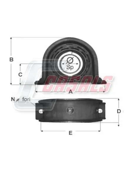 SOPORTE TRANSMISION 50X20X73X193