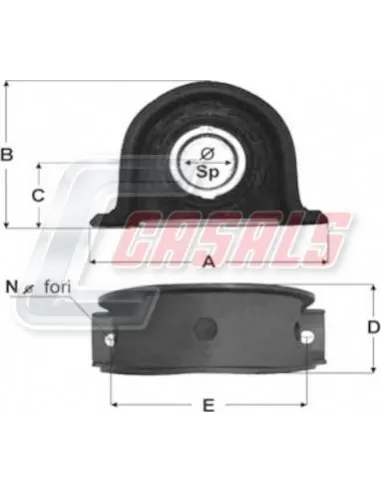 SOPORTE TRANSMISION 35X25X59X170