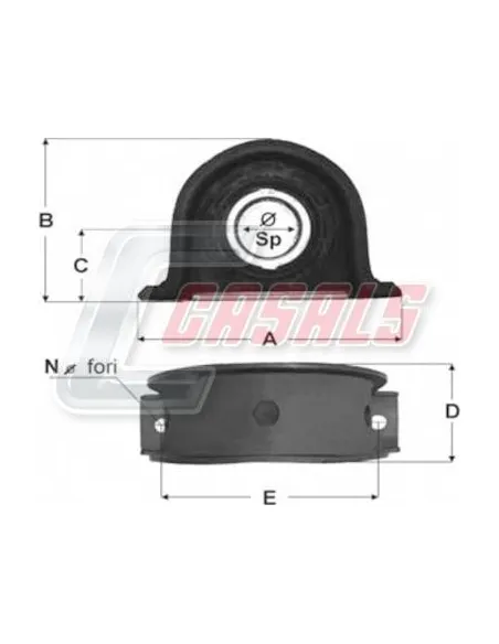 SOPORTE TRANSMISION 35X25X59X170