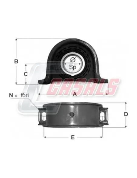 Soporte de transmisión IVECO CASALS ST23