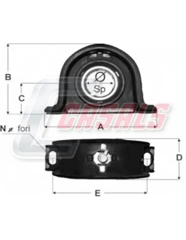 SOPORTE TRANSMISION 55X18X67X200