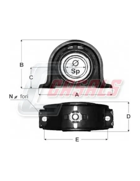 Soporte de transmisión IVECO CASALS ST25