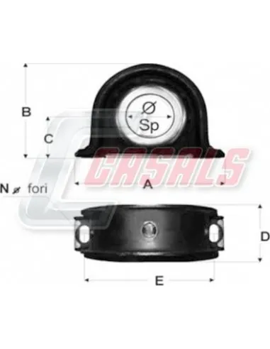 SOPORTE TRANSMISION 55X18X72X193.6