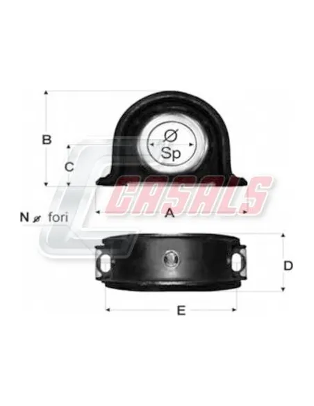 SOPORTE TRANSMISION 55X18X72X193.6