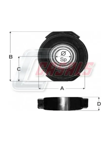 SOPORTE TRANSMISION 55X25X190.3