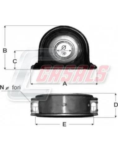 SOPORTE TRANSMISION 55X18X67.5X190