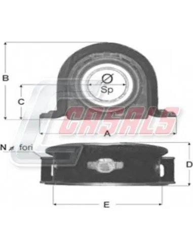 SOPORTE TRANSMISION 60X36X83X200