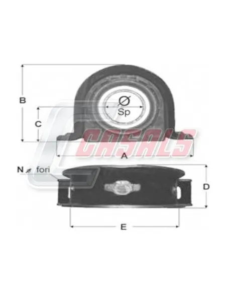 Soporte de transmisión IVECO DAF RENAULT CASALS ST35