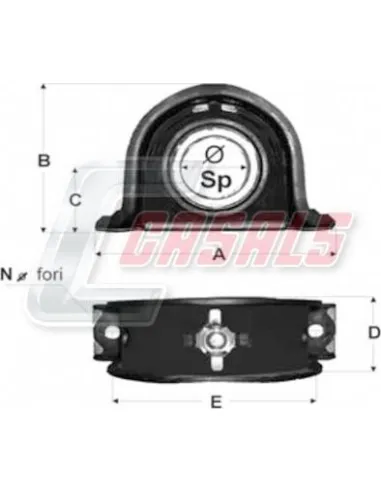 SOPORTE TRANSMISION 60X18X69X193