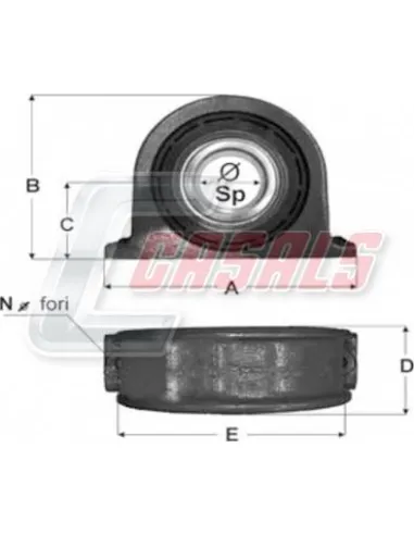 SOPORTE TRANSMISION 60X36X87X220