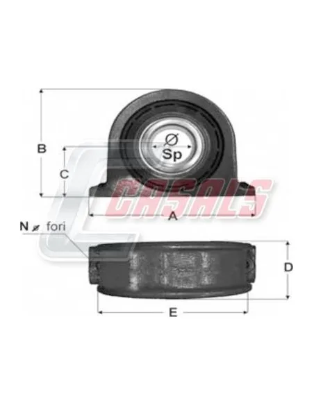 Soporte de transmisión IVECO CASALS ST38