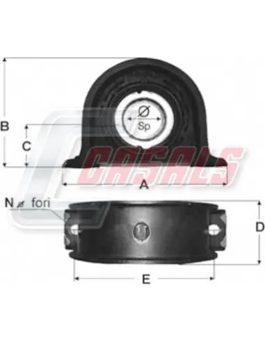 SOPORTE TRANSMISION 40X18X63X168