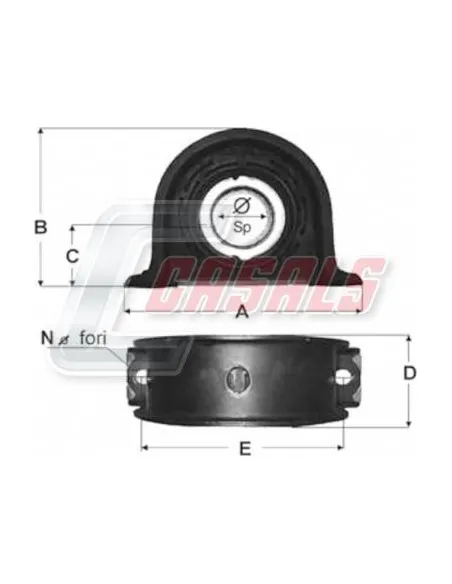 SOPORTE TRANSMISION 40X18X63X168