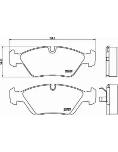 Juego de pastillas de freno delanteras Brembo P06008 para BMW /