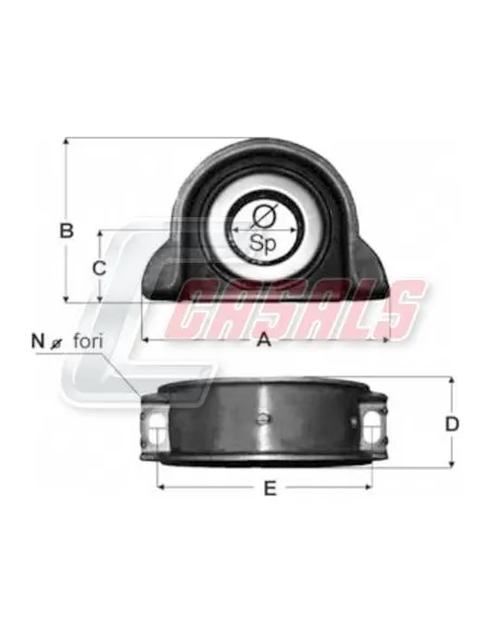 SOPORTE TRANSMISION 65X18X72X200